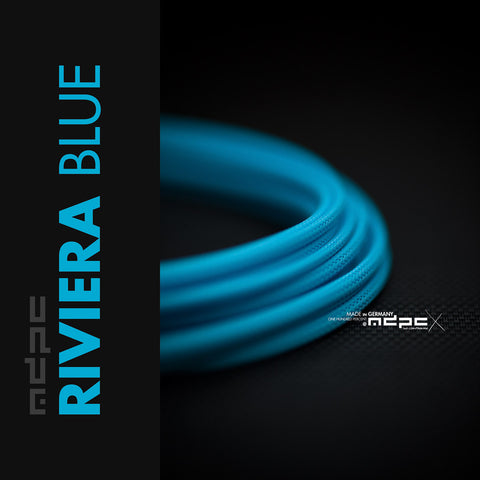 Riviera Blue Braided Cable Sleeve (Victron Blue)